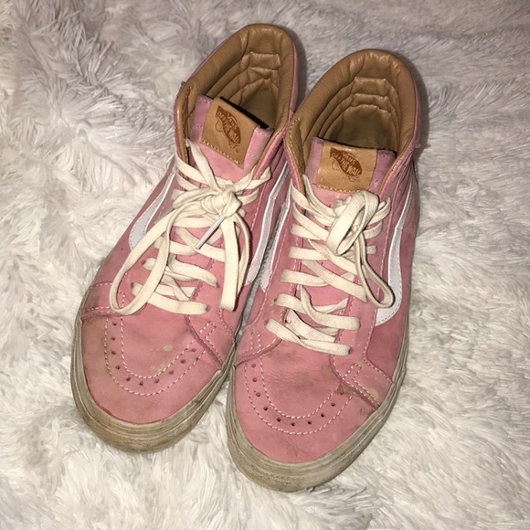 vans sk8 hi pink suede